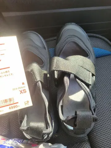 무인양품 스니커즈 샌들 블랙