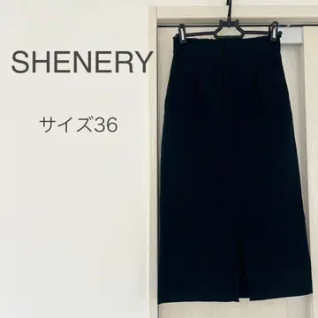 SHENERY 허리 컷오프 타이트 스커트 36