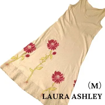 LAURA ASHLEY 슬리브리스 원피스 M~L 아이보리 꽃무늬