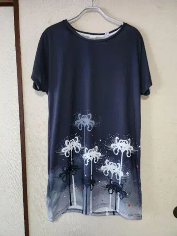피안꽃 티셔츠 원피스