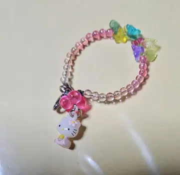 헬로키티 참 비즈 꽃 산리오