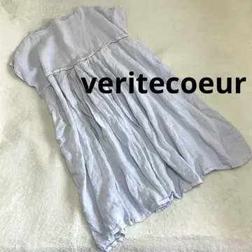 veritecoeur 라인 턱 원피스 린넨, 와시, 일본제