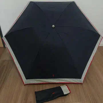 랄프 로렌 네이비 스트라이프 접이식 양산