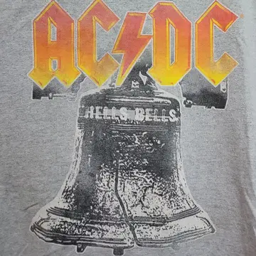 AC DC AC/DC Hells Bells 밴딩 티셔츠 구제 의류