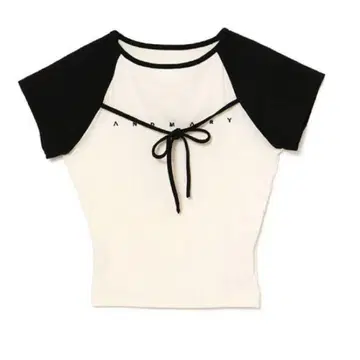 andmary Alma ribbon tops ivory 아이보리