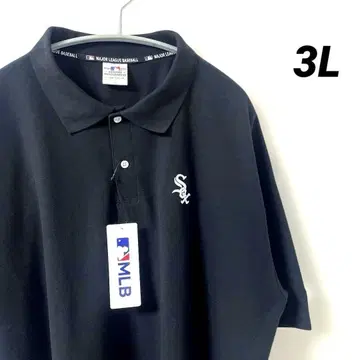 MLB 시카고 화이트 삭스 피케 셔츠 반팔 자수 블랙 3L