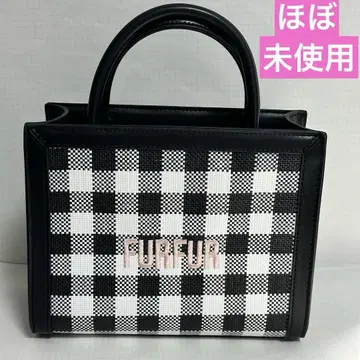 FURFUR 라피아 토트백 토트백 블랙 체크
