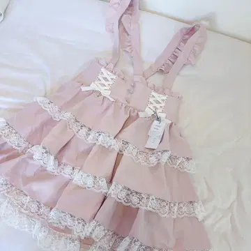 유메텐보 디어마이러브 양산형 스커트 핑크 레이스