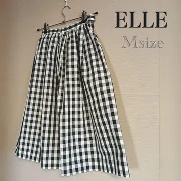 ELLE 스커트 깅엄 체크
