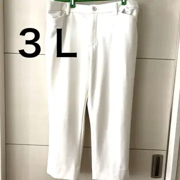 3L 화이트 슬림 핏 슬랙스
