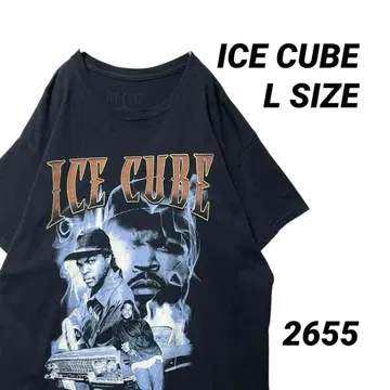 ICE CUBE 랩 티셔츠 랩 T L 사이즈 그래픽 블랙
