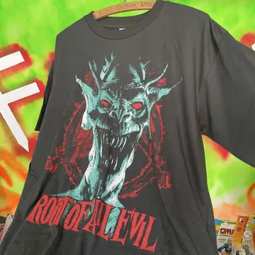 2XL SLAYER 빈티지 복각 80년대 블랙 밴딩 티셔츠