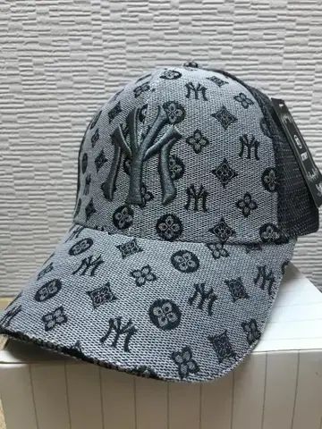 해외 대유행 MY 양키스 명품 가문 모노그램 캔버스 메쉬 캡 GR
