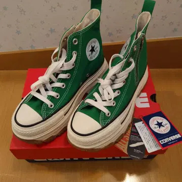 CONVERSE ALL STAR 그린 하이컷 통굽 스니커즈