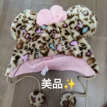 디즈니 미니 레오파드 무늬 팬 캡