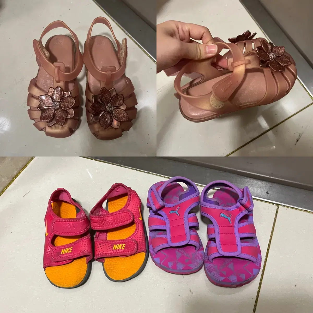 무료배송)여아 160-170사이 사이즈 샌들 일괄판매