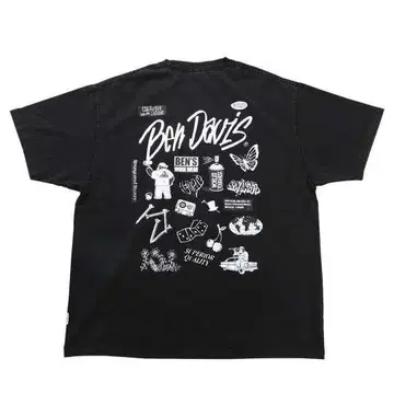 BEN DAVIS 바리아스 모티브 빈티지 반팔 티셔츠 phzv5