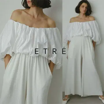 ETRE TOKYO 에트레토쿄 개더 벌룬 슬리브 올인원