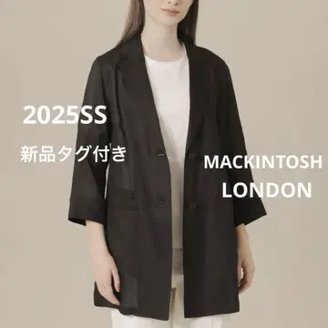 택 포함 새상품 2025SS 매킨토시 런던 린넨 라미 시어 자켓