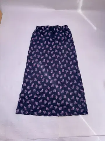 로라 애슐리 네이비 꽃무늬 롱 스커트