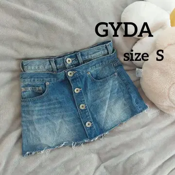 새상품급 GYDA 프론트 버튼 데님 스커트 같은 숏 팬츠 S 사이즈