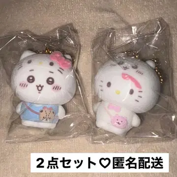 치이카와 산리오 헬로키티 플로키 마스코트 참 키티 2개