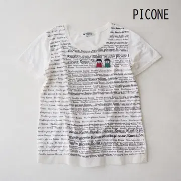 PICONE 스튜디오 피코네 티셔츠 로고 프린트 38 화이트 튤