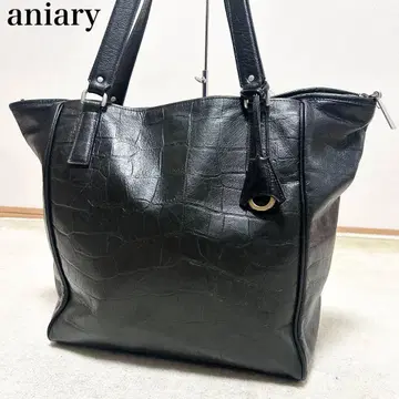 인기 아니아리 aniary 올 가죽 토트백 악어 엠보싱 블랙 A4 수납