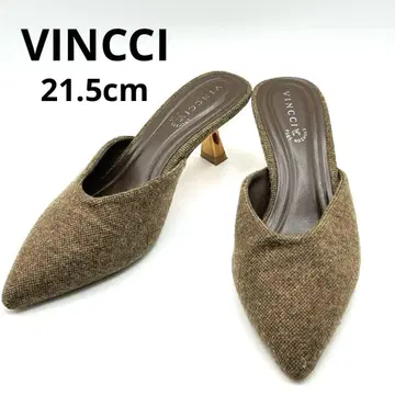 새상품급 VINCCI 빈치 뮬 샌들 스웨이드 사이즈 21.5cm