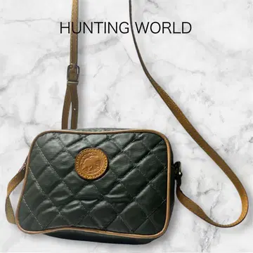 HUNTING WORLD 숄더백 퀼팅 짙은 녹색 헌팅