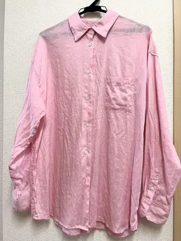 저널 스탠다드 린넨 셔츠 핑크