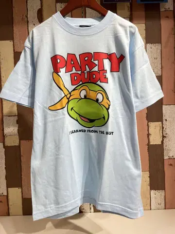 TURTLES 티셔츠 TURTLE1 라이트 블루 L