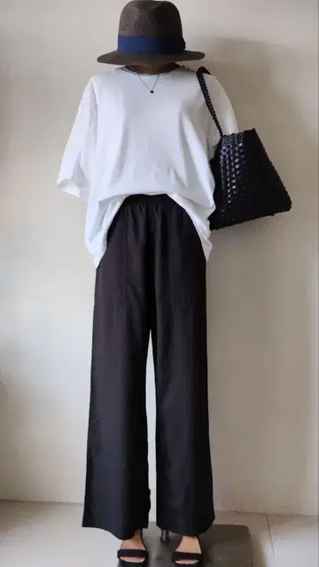 C6038 모노톤 티셔츠 코디