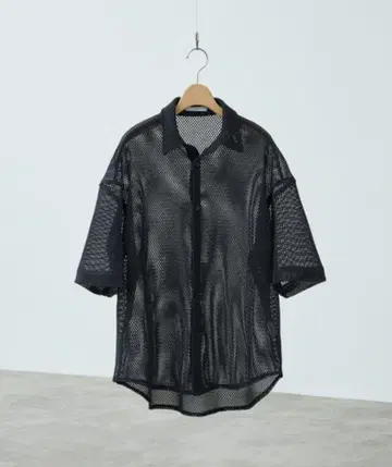 WYM LIDNM/MESH H/S SHIRT 차콜