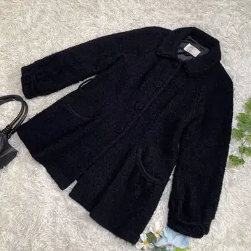 새상품급 핑크하우스 보아 자켓 블랙 미들 기장 울 나일론 M사이즈 상당