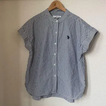 U.S. POLO ASSN. 스트라이프 반팔 셔츠 M