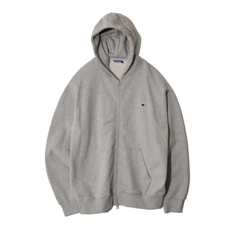 Neithers Hooded Zip-Up Hoodie Melange Gray 4 100 Gray Training Gray