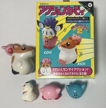 액션 커비 PVC 식품 완구 손가락 인형