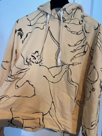 Jil Sander 아트 프린트 후드티