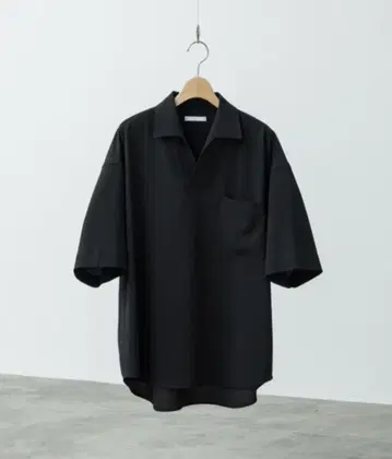 WYM LIDNM/WASHER H/S SKIPPER SHIRT 차콜