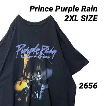 Prince Purple Rain 밴딩 티셔츠 2XL 퍼플 레인