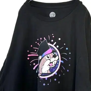 BUC-EES 비버 해피 뉴 이어 티셔츠 XL 블랙 검정 구제 의류