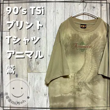 90년대 TSi 프린트 티셔츠 반팔 애니멀 독수리 [구제 의류]