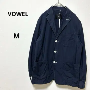VOWEL 테일러드 자켓 네이비 코튼 스프링