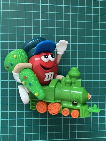 M&M's 2002 크리스마스 기차 토퍼 레드 그린 기관차