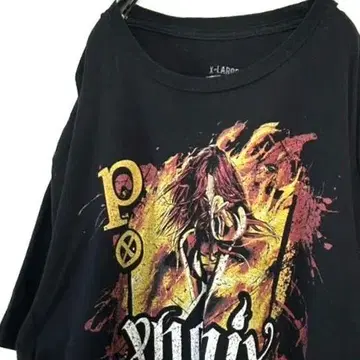 마블 레드 챕터 피닉스 티셔츠 XL 블랙 검정 구제 의류