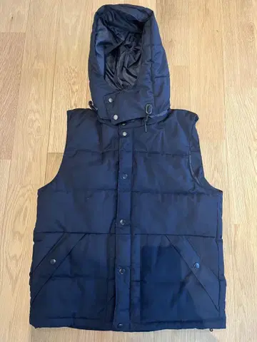 THE SHOP TK 후드 부착 다운 베스트 L 사이즈 블랙