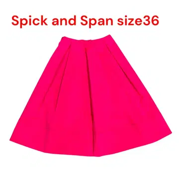 스픽 앤 스팬 플레어 스커트 핑크 복숭아색 여성용 size36