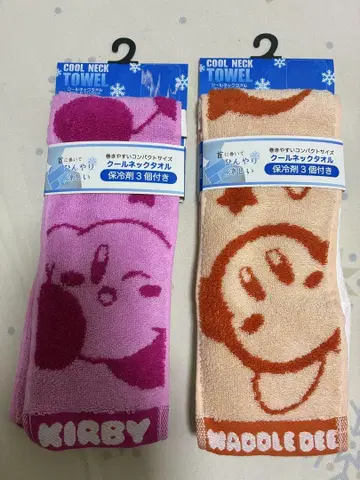 커비 와돌디 쿨 넥 타월 2장 세트 보냉제 포함