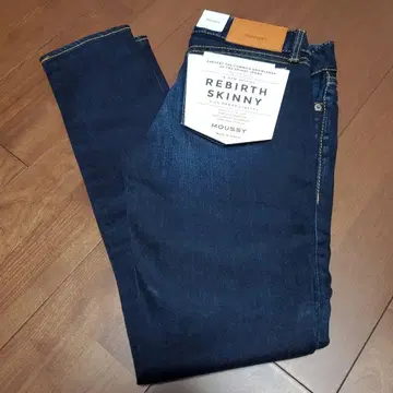 미사용 MOUSSY Rebirth 스키니 데님 27 다크 네이비